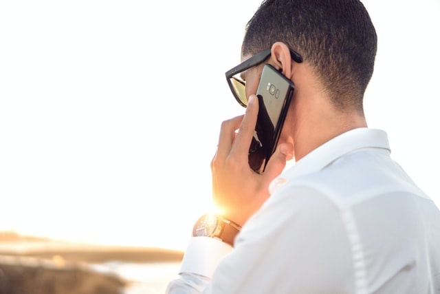 A man holding a smartphone
