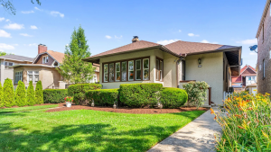 Spring curb appeal on a Berwyn, IL home exterior
