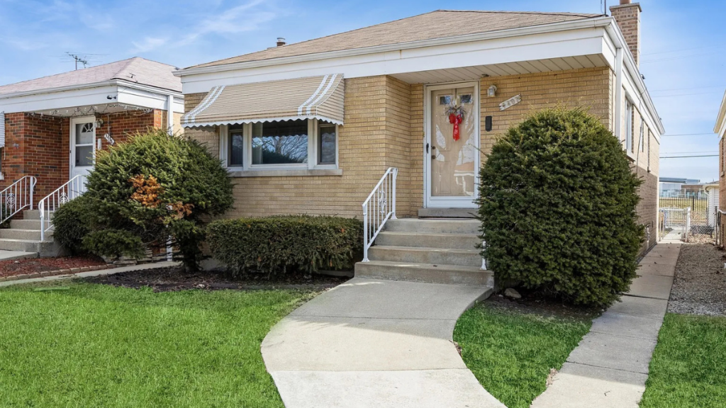 Spring curb appeal on a Cicero, IL home exterior