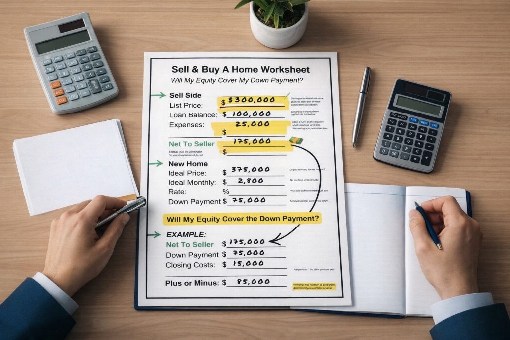 Seller net sheet scenarios showing conservative, realistic, and best-case outcomes for Berwyn and Cicero homeowners.