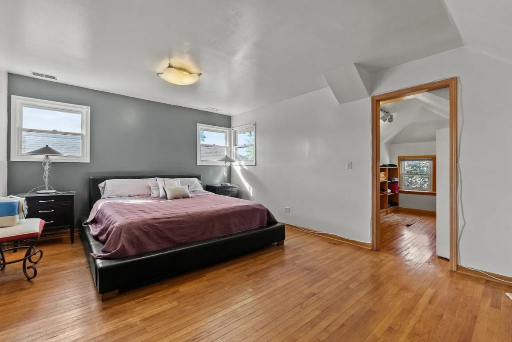 Bedroom with natural light in a Berwyn, IL home