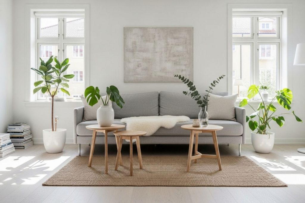 Bungalow living room interior in Berwyn, IL