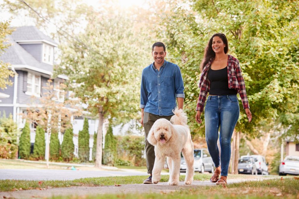 people walking in berwyn looking at homes timeline planning