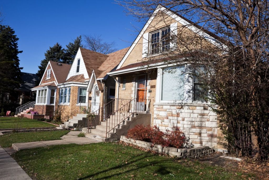 Two-flat home exterior in Berwyn, IL