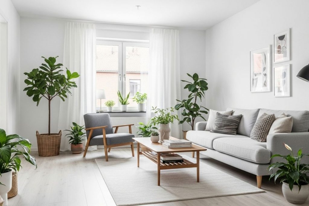 Decluttered living room in a Cicero IL home