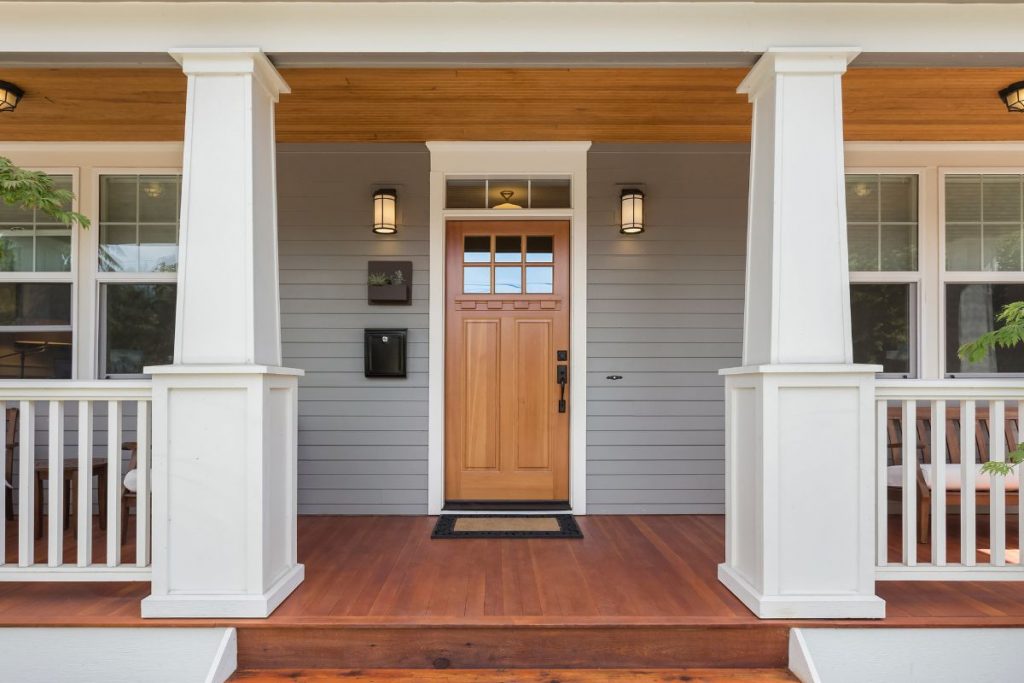 Cicero, IL home entry with clean steps and freshly painted door showing basic maintenance